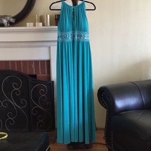 Long Turquoise Cocktail/Prom Dress